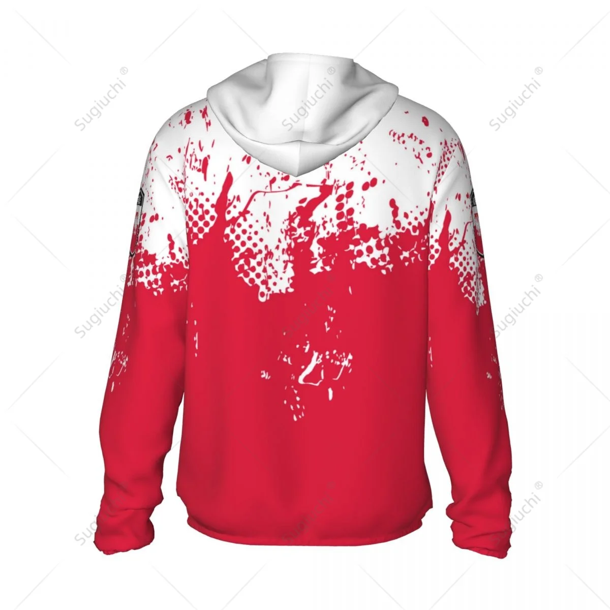 Poland Vlag Zonbescherming Hoodie Zonnebrandcrème Kleding Vissen Fietsen Snel Droog Lange Mouw Met Rits Polyester