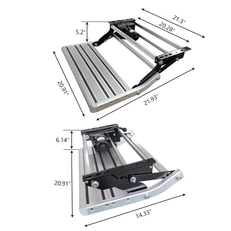 

Rv Single Step Automatic RV MPV Trailer Aluminum Alloy Material Rv Steps Electric