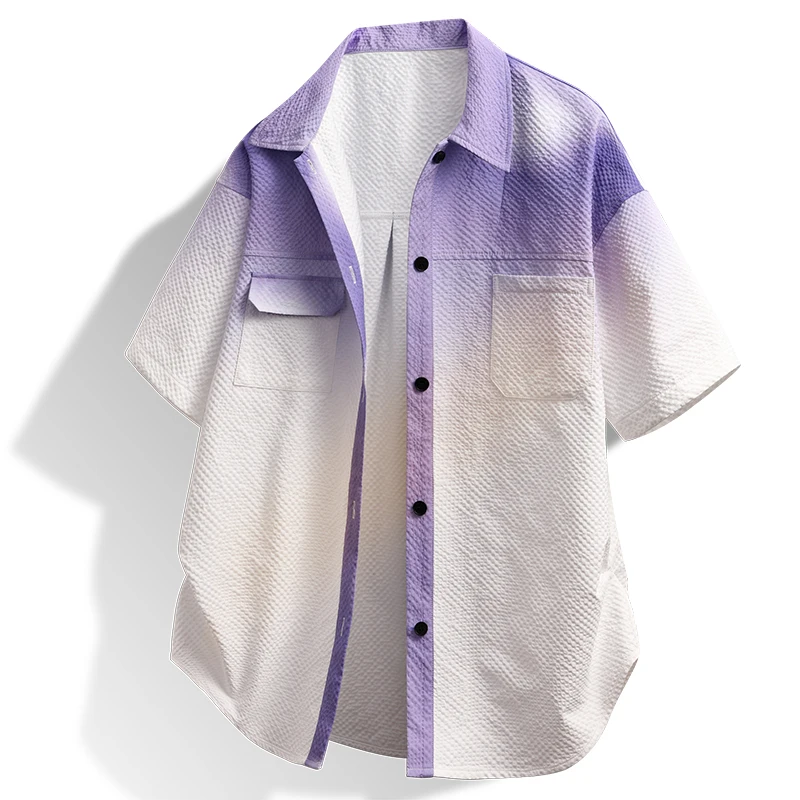 

Men's Streetwear Casual Short Sleeve Blouse Fashion Shirt Streetdress Hombre Male Clothing Spring Autumn Camisa Men's Shirts New