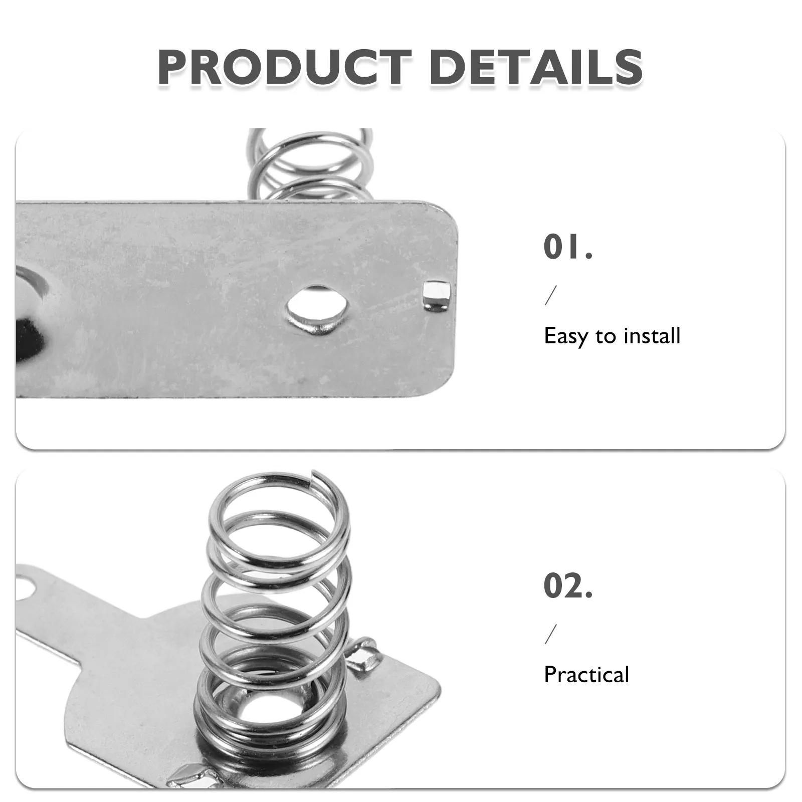 20Sets Aa Battery Charger Spring Plate Set Wear-Resistant Conductive Spring Contact Plates for Battery Compartment Installation