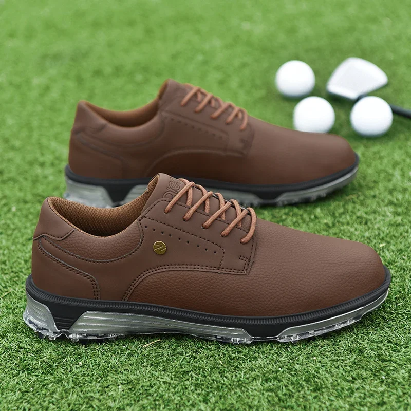 

Waterproof Golf Shoes Men's Professional Fitness Spikes Training Golf Sneakers Non Slip Lace Up Golf Golfer Walking Footwear