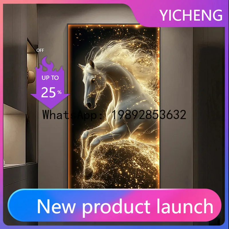 

PYJ entrance decorative painting is a success, light painting, modern light luxury hotel corridor aisle restaurant hanging