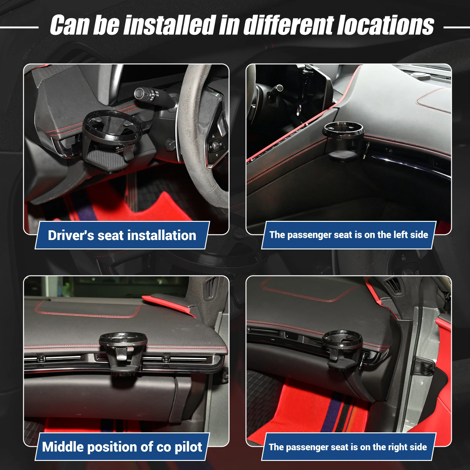 Car Outlet Air Vent Insert Cup Bracket Center Console Organizer Storage Box For Corvette C8 Stingray Z51 Z06 E-ray 2020+
