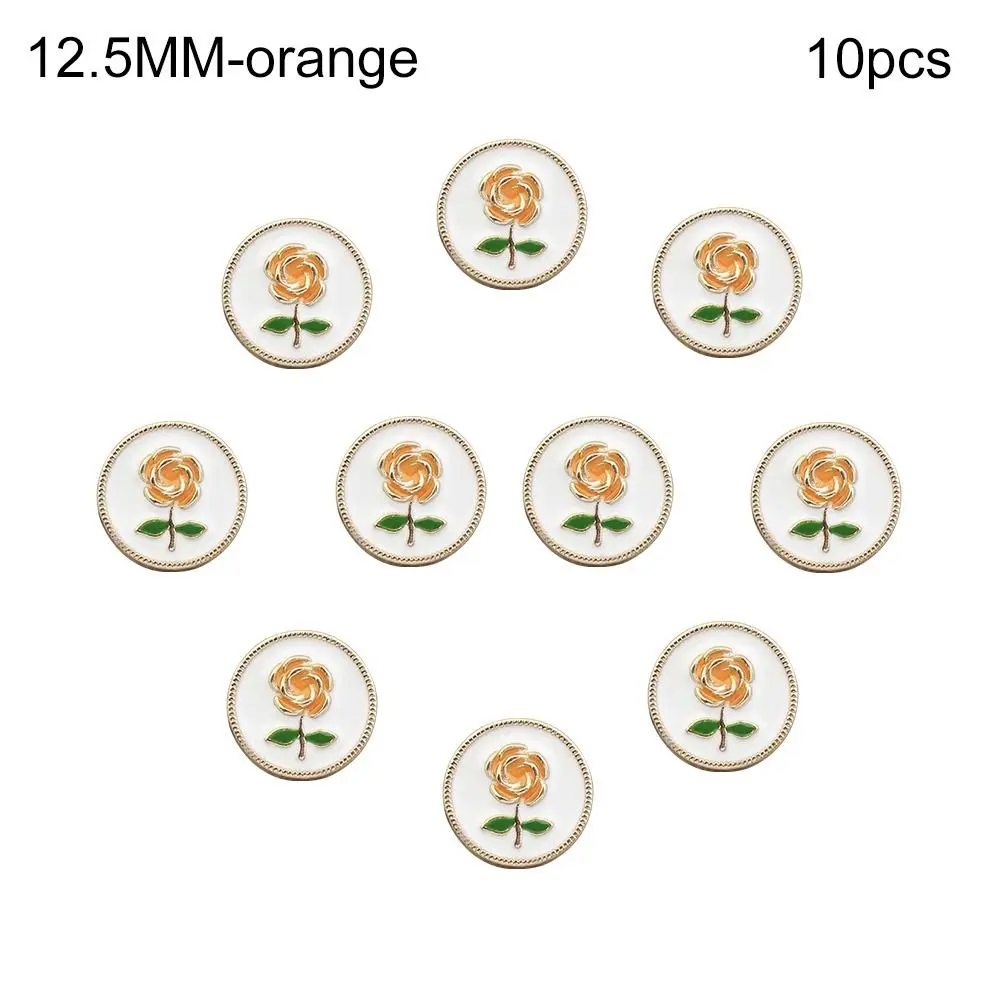 

10 шт., модные пуговицы для рукоделия «сделай сам», швейные аксессуары, розовые металлические пуговицы, пуговицы для рубашки