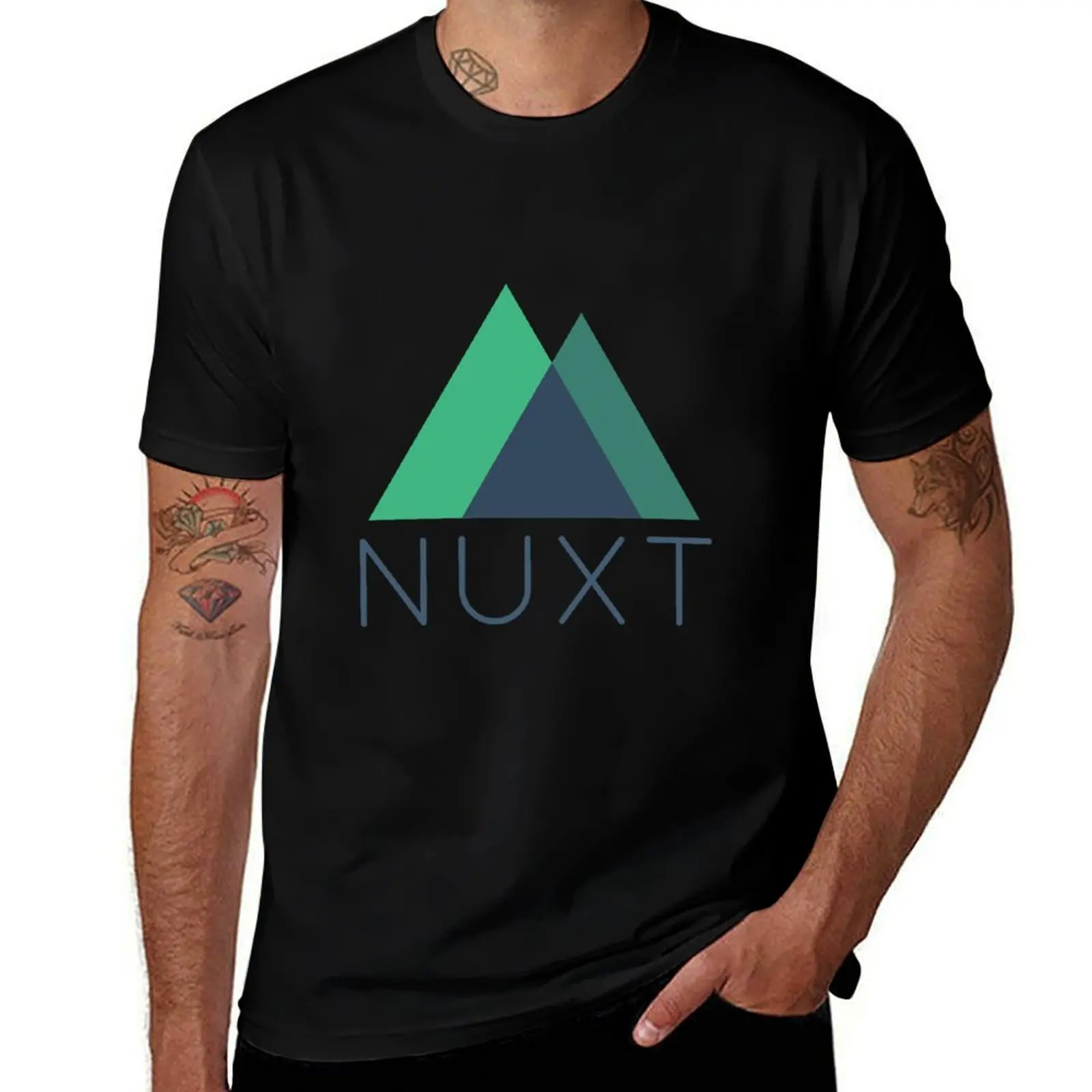 Nuxt.js Logo T-Shirt Soft Cotton Print T-Shirt