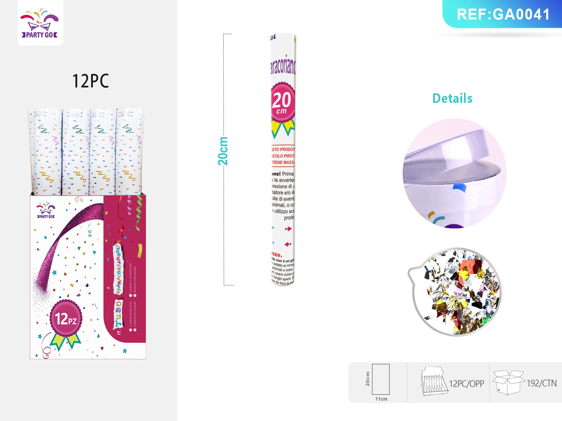 

Jinbo fireworks, 20CM each, 12 in a pack, 5# gas cylinder, suitable for birthday parties, grand events, weddings, festivals, etc