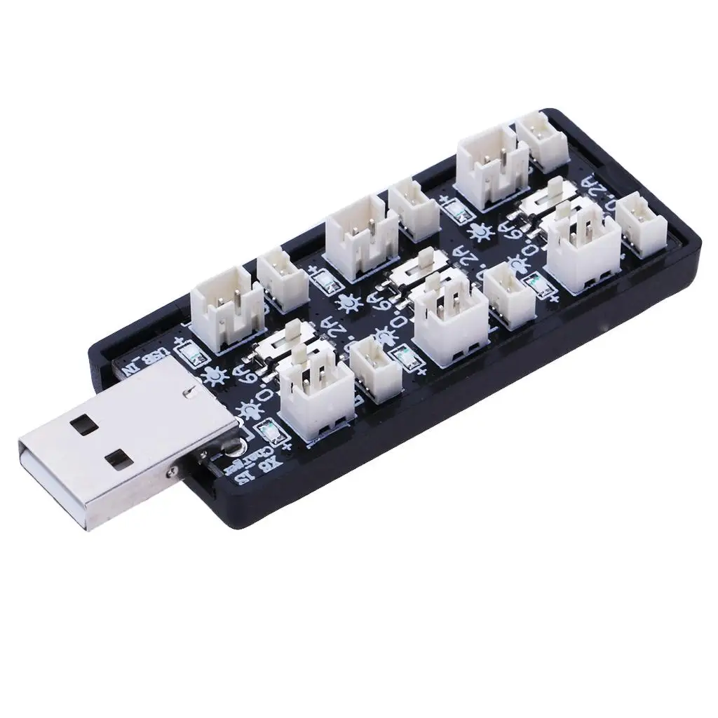 เครื่องชาร์จแบตเตอรี่ USB 1S 3.7V/4.2V 6CH Micro JST JST-PH 2.0 MCX mcpx