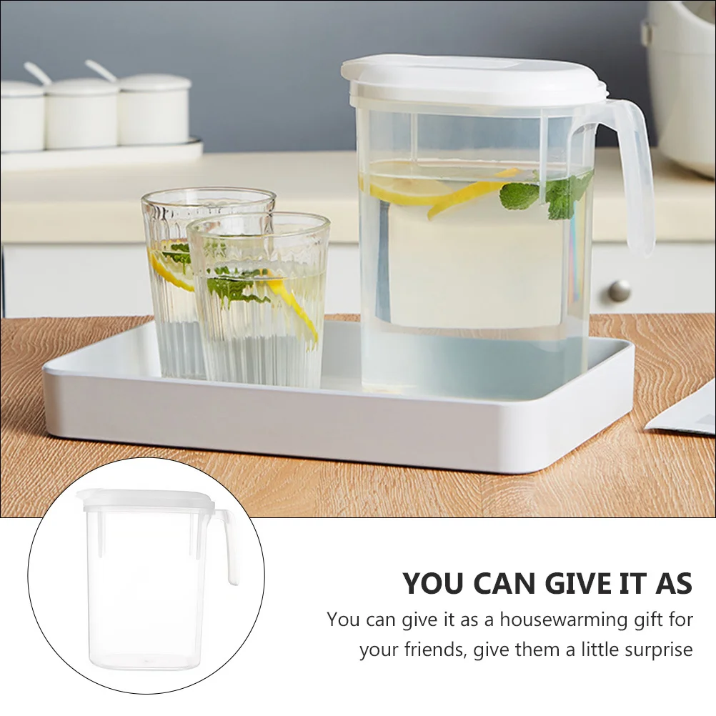 

1800ml Large Capacity Water Pitcher Plastic Jug Pot Transparent Hot Cold Beverage Tea Juice Kettle Kitchen Plastic Pitcher Safe