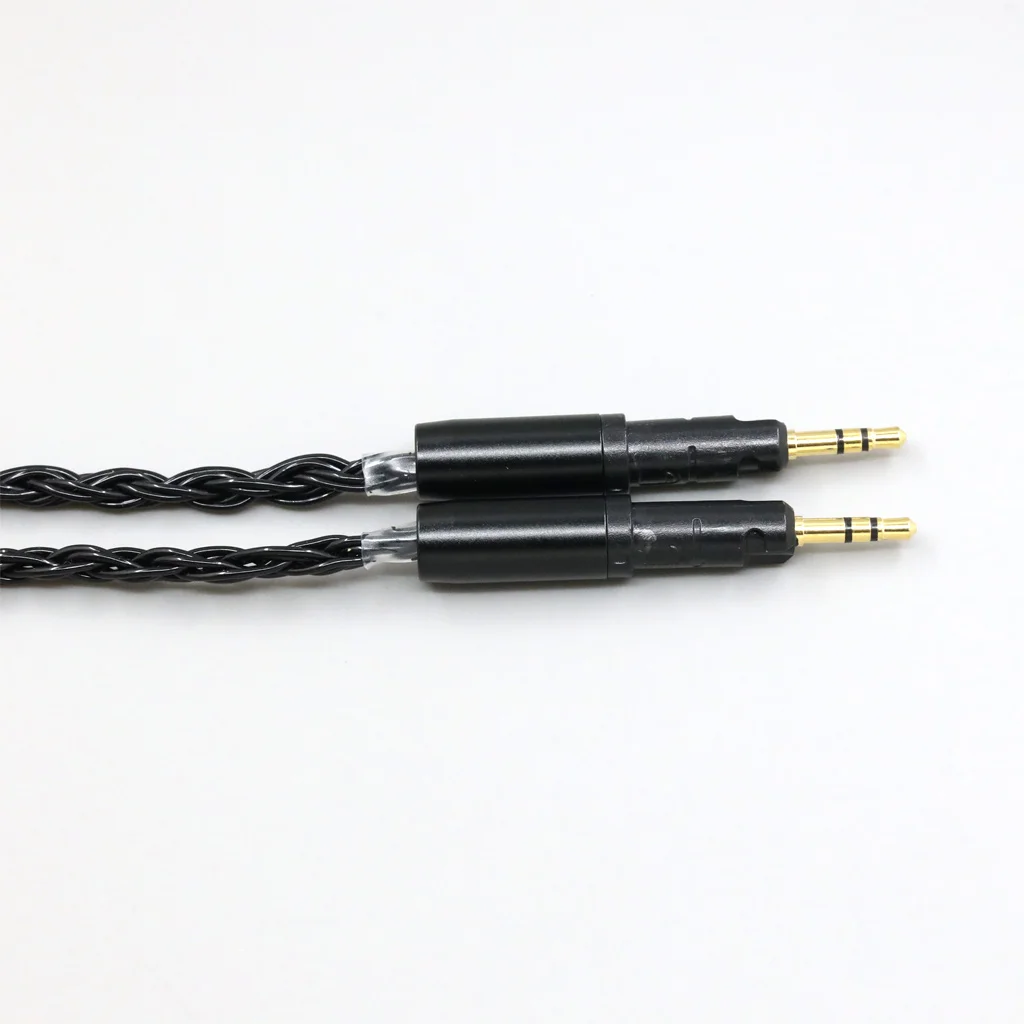 For Audio-Technica ATH-R70X ATH-R70XA Headphone Headset 16 Core Black Braided Earphone Cable LN008863