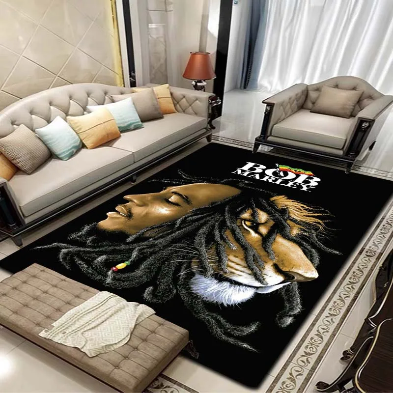 

Bob Marley Album Carpet Reggae Music Jamaican Style 3D Flannel Carpet Home Living Room Bedroom Decoration Bathroom Carpet Gift