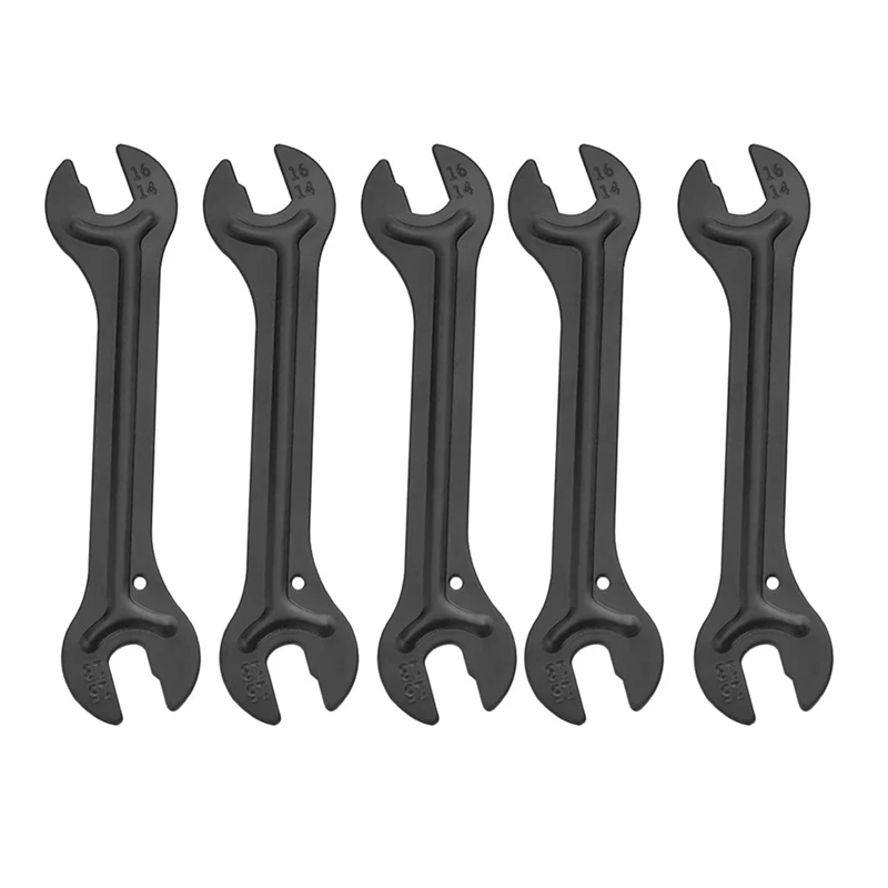 5 PCS Bicycle Cone Spanner Hub Wrench Carbon Steel Axle Hub Cone Wrench 13/14/15/16Mm Open End Pedal Spanner Repair Tool