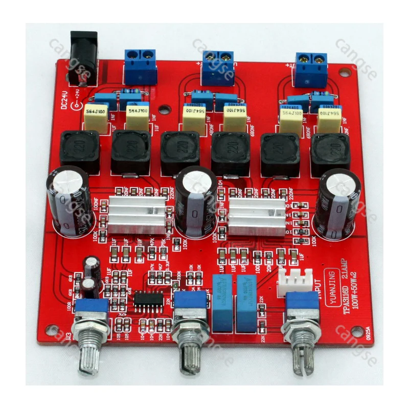 

TPA3116 Digital Power Amplifier Board 2.1 Channel (100W+50+50W) Subwoofer DIY Assembly Power Amplifier Board Audio Amplifier