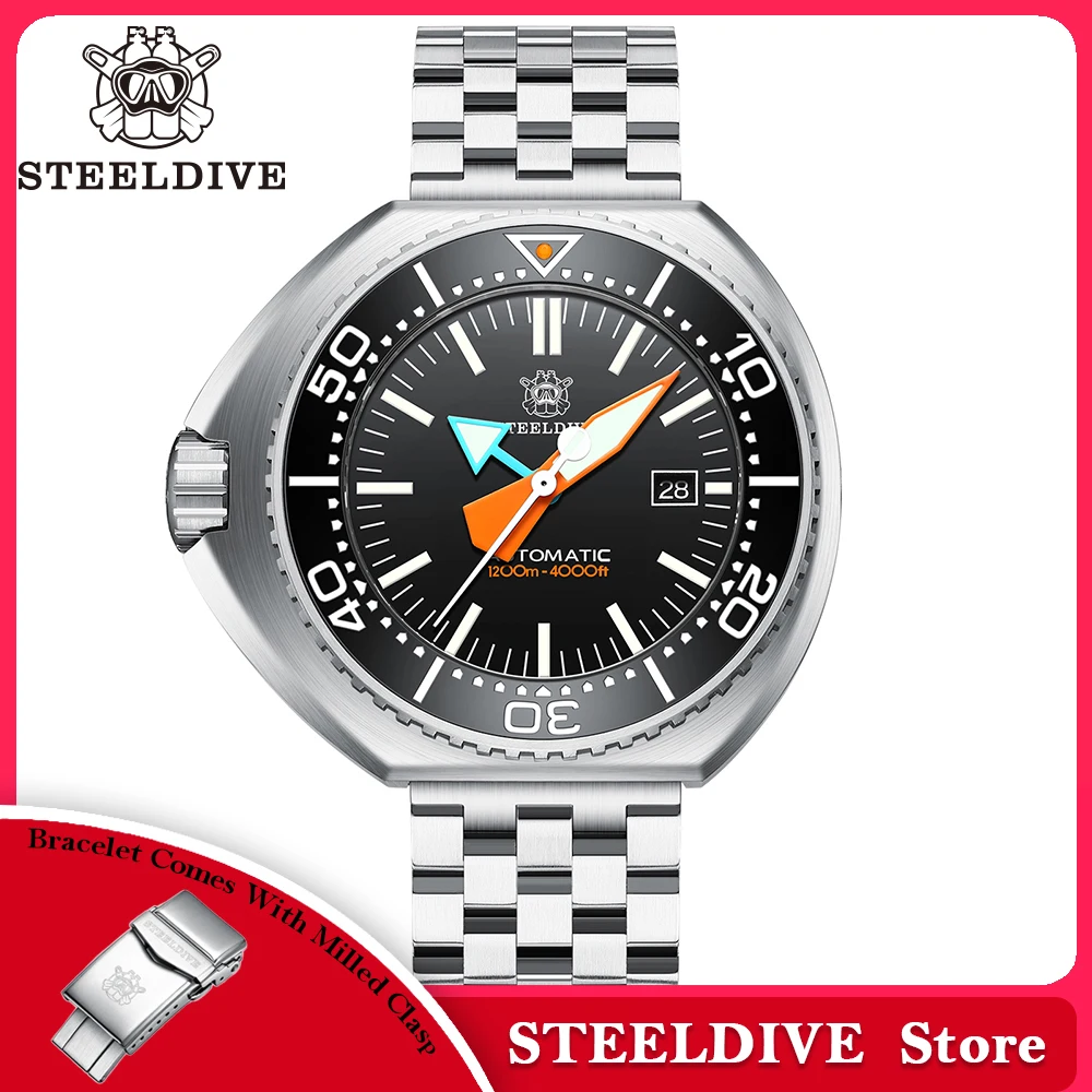 

STEELDIVE STORE SD1985 Big Automatic Mechanical Wristwatch Ceramic Bezel NH35 Movement Super Luminous 1200M Waterproof Watch