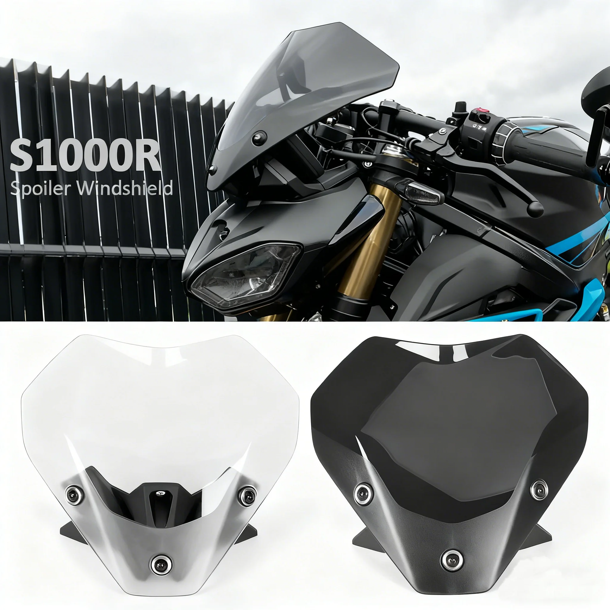 

Для BMW S1000R S 1000 R S 1000R 2021 2022 2023, аксессуары для мотоциклов, спойлер, лобовое стекло, ветровой дефлектор, экран