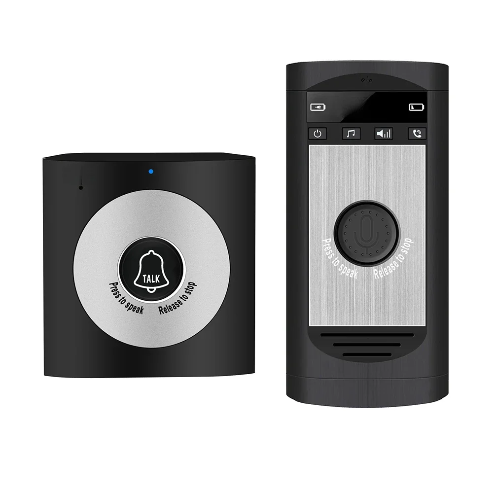 

Wireless Voice Intercom Doorbell 2-way Talk Monitor with 1*Outdoor Unit Button 1* Indoor Unit Receiver Smart Home Security