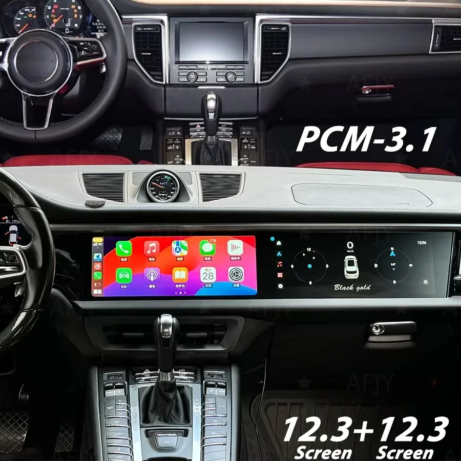 Android Auto 2din Carplay For Porsche Macan 2011 2012 -2017 Navi Car GPS Dual Screen 12.3inch Radio Multimedia Video Player HU