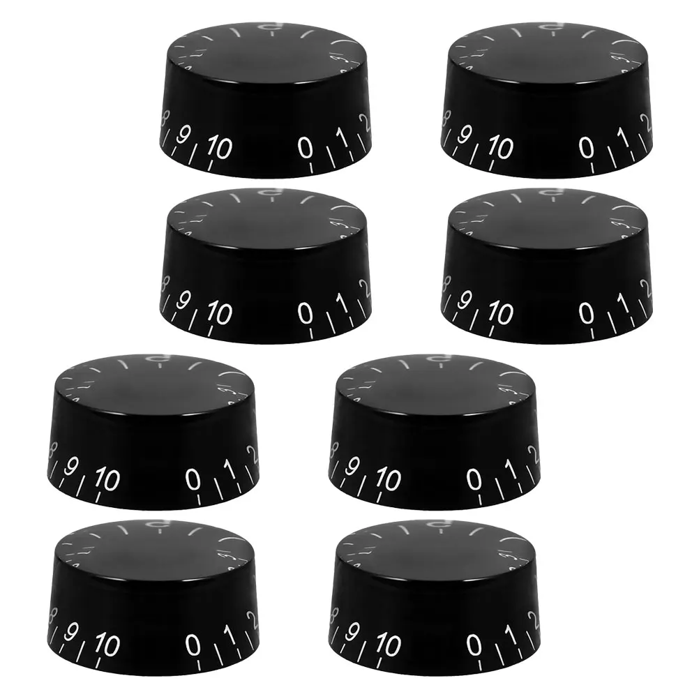 

8 Pcs Electric Guitar Accessories Amplifier Knob Knobs Replace Bass Volume Black Control