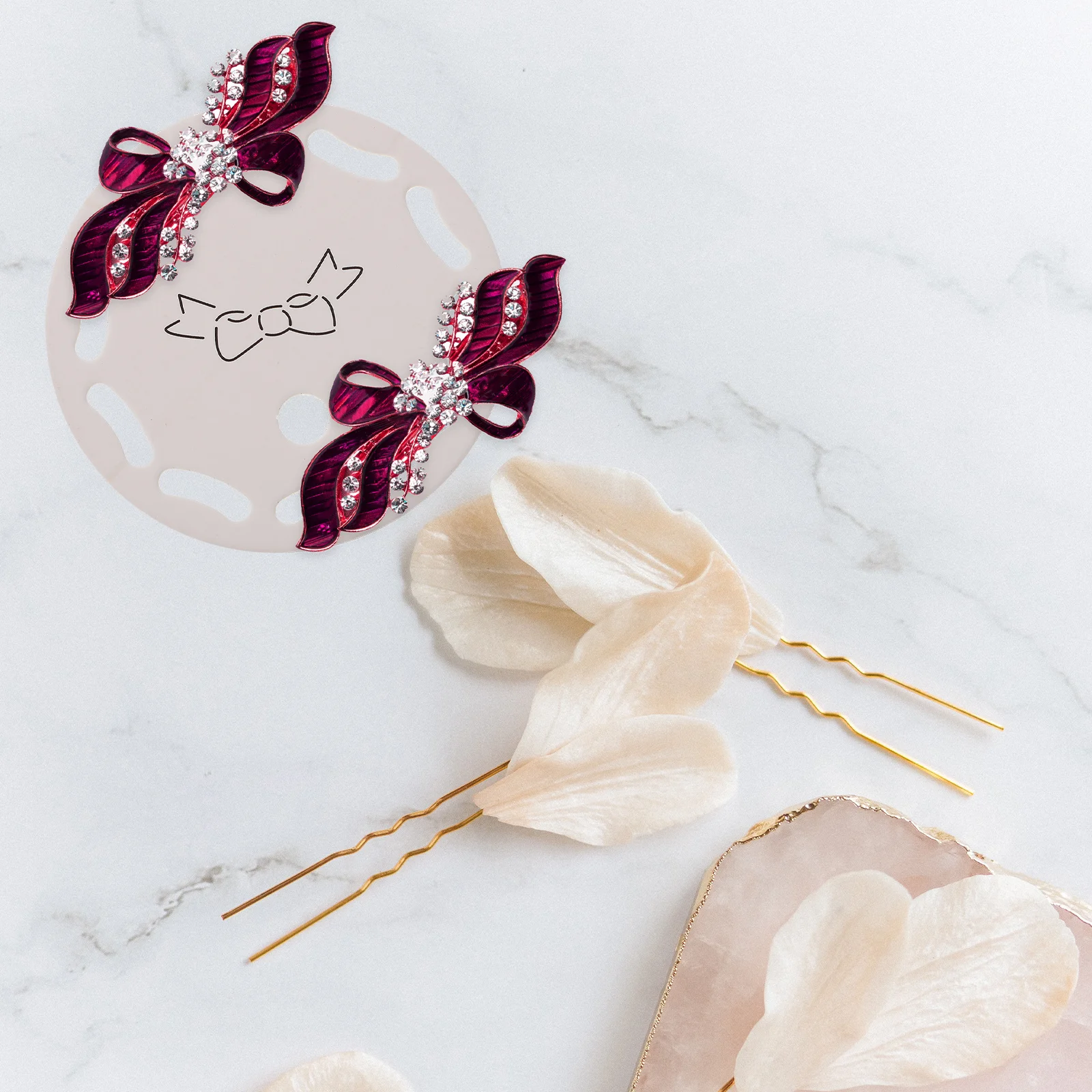 100 Tarjetas de Exhibición para Horquillas de Mariposa, Cartulina Redonda Premium para Accesorios de Moños para el Cabello, Soporte para Manualidades, Adorno, Regalo