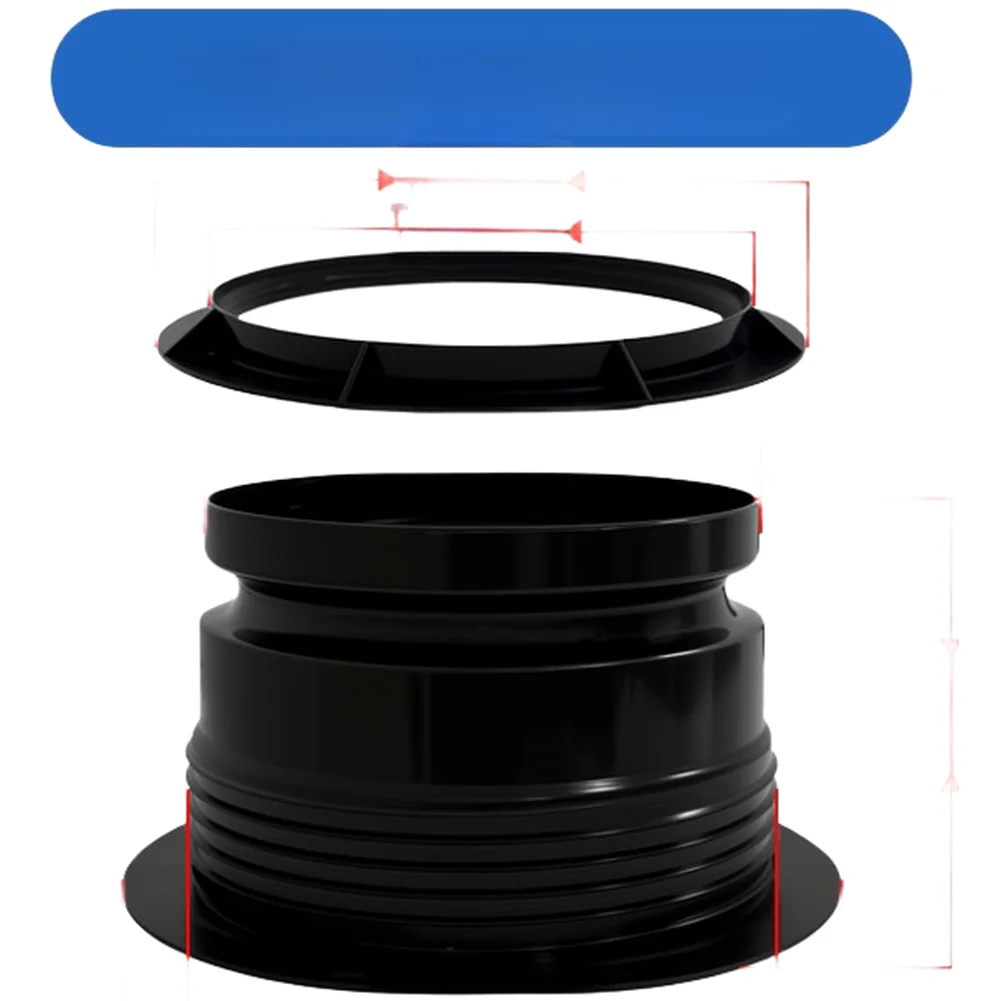 ABS Plastic Rotating Lock Flange Connector 150mm For Air Duct Ventilation System Sealing Joint HVAC Indoor Air Quality Parts