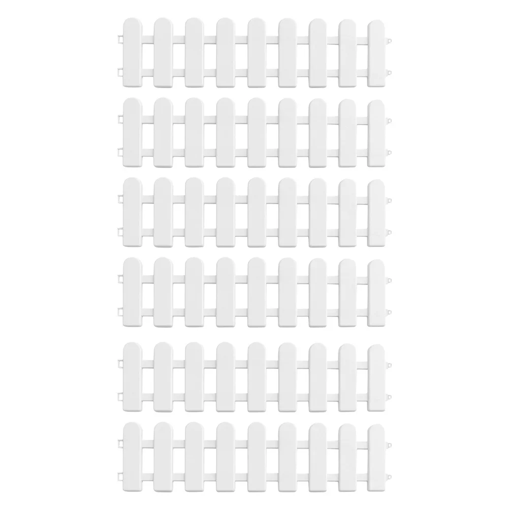 

6Pcs Garden Fences Plastic Picket Fence Yard Scene Decor Elegant Pastoral Style Home Gift Outdoor Edging Decoration