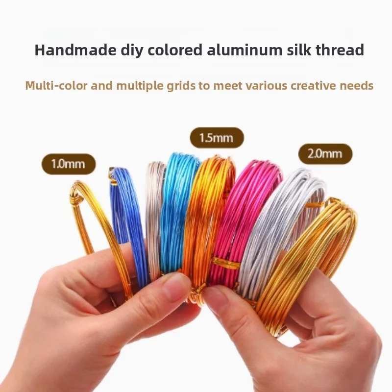 

5-10m Length 1mm/1.5mm/2mm Diameter DIY Jewelry Making Aluminum Wire Color Painted Metal Cord for Findings Accessories