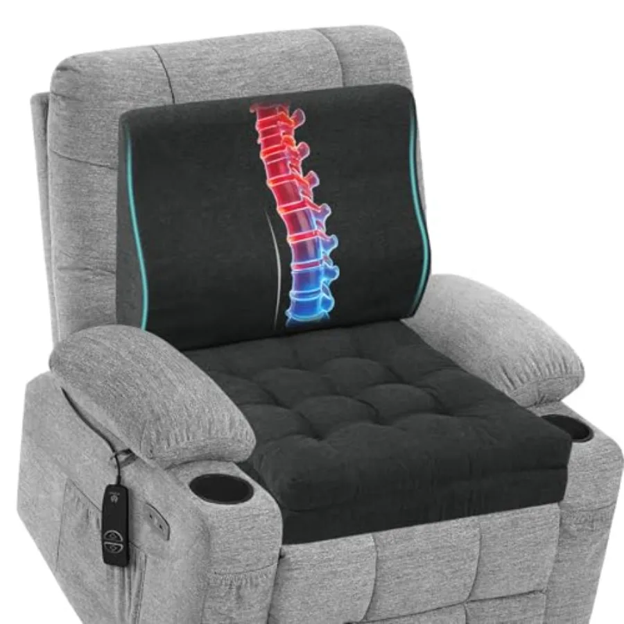 

Подушки для кресел-реклайнеров из пены с эффектом памяти с поясничной поддержкой, набор для пожилых людей, двухслойная конструкция, нескользящая подушка для сиденья кресла-реклайнера и B