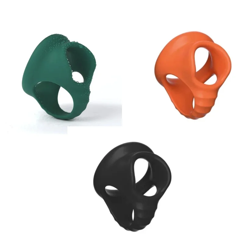 Adult Soft Silicone Penis Cock Ring Chastity Cage Men Erection Delay Ejaculation Erotic Urethral Lock Male Sex ToysPenis Sleeve