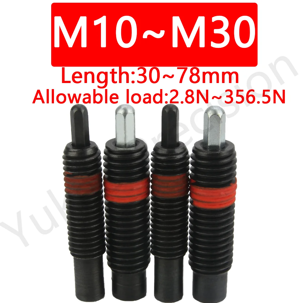 YK517 Large Stock Carbon Steel Hex Socket Allen Spring Ball Plunger Grub Point Set Screw Bolt  M10 M12 M16 M24 M30