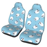 cute lambs 2pcs Print Car Seat Covers for Women and Men, Universal Auto Front Seat Protector Fits for Car, SUV Sedan,