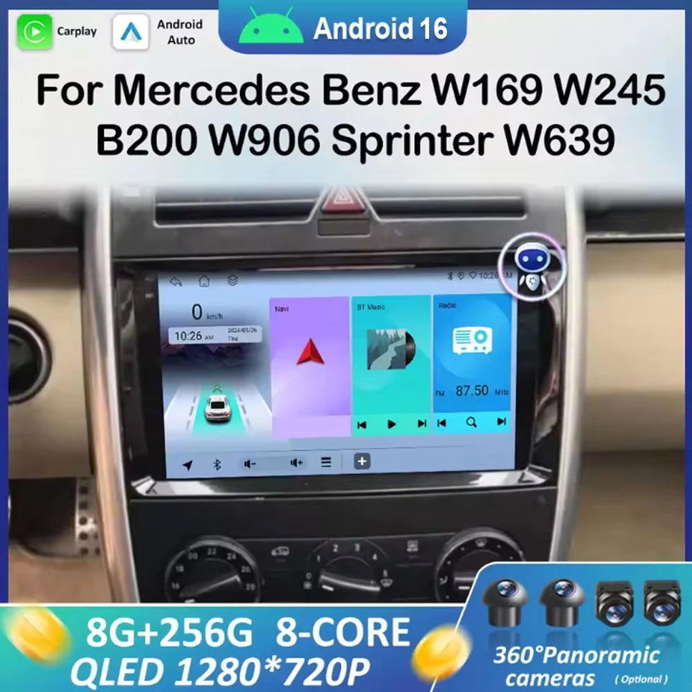 

Intelligent System GPS Navigation for Mercedes Benz W169 W245 B200 W906 Sprinter W639 Car Audio Multimedia Player Auto Tools 4G