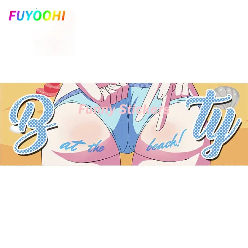 FUYOOHI Play Stickers for Harukana Receive Booty At The Beach Slap Car Stickers Sunscreen Motorcycle Decals Graffiti Graphics