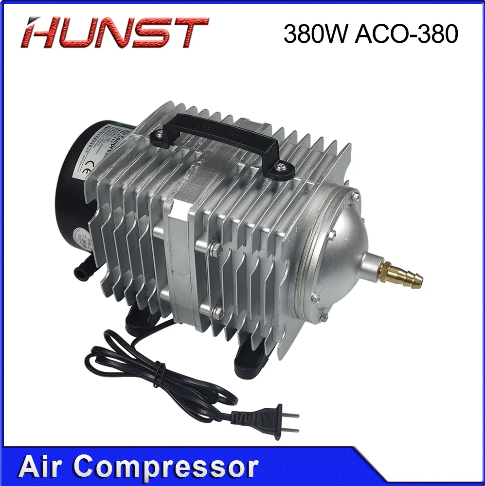 

Пневматический компрессор Hunst 380W, соленоидный воздушный насос ACO-380 для лазерных гравировальных и режущих станков CO2.