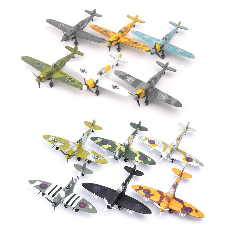 1/48 WW2 BF109 F4U Fighter P51 Hurricane Military MUSTANG Fighter 4D Assemble Model Airplane Plastic DIY Puzzle Toy Gifts