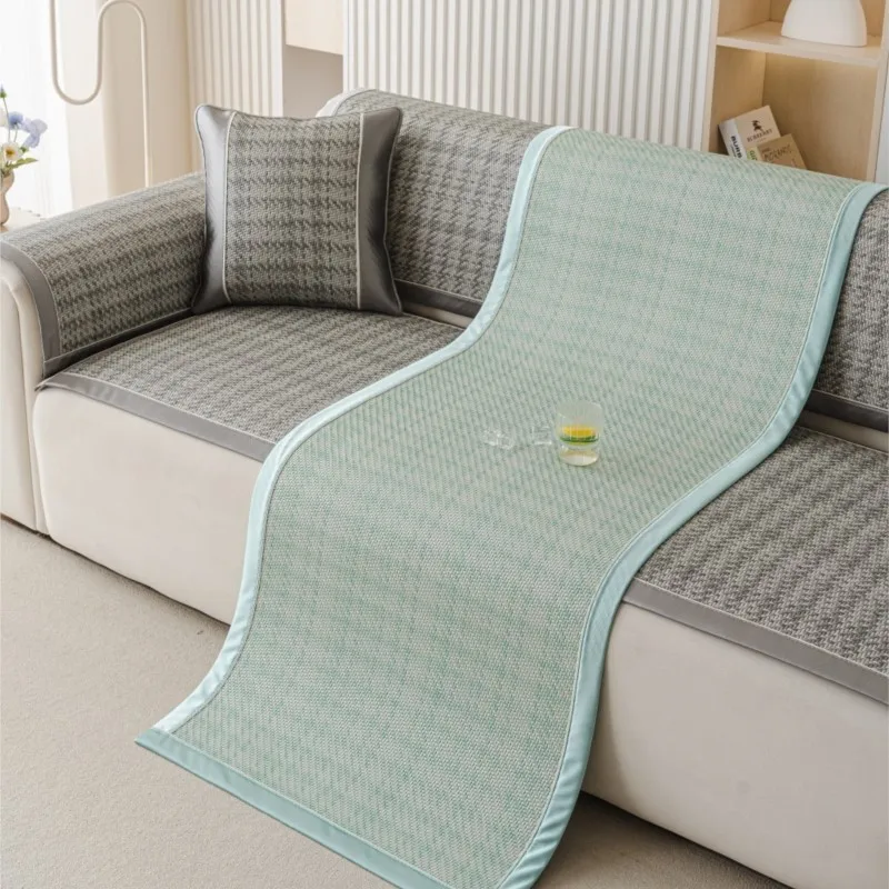 

Новинка 2026: Охлаждающие подушки для дивана из бамбука и ротанга для дома и гостиной, летние охлаждающие нескользящие коврики для сидений дивана