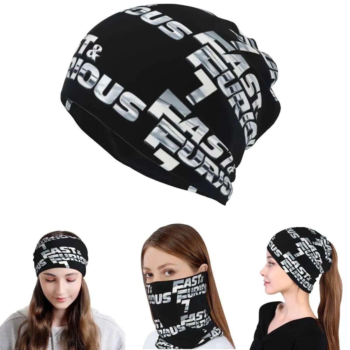 

Fast And Furious Bandana Neck Cover Magic Scarf Warm Face Mask Beanies Hat Unisex Adult Winter