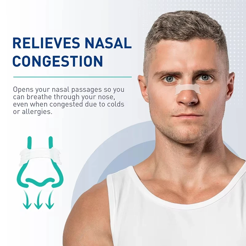 30PCS Breathing Nose Strips Extra Strength Sport Nasal Strip Better Sleep Non-Invasive Anti Snoring Strips for Adult Child