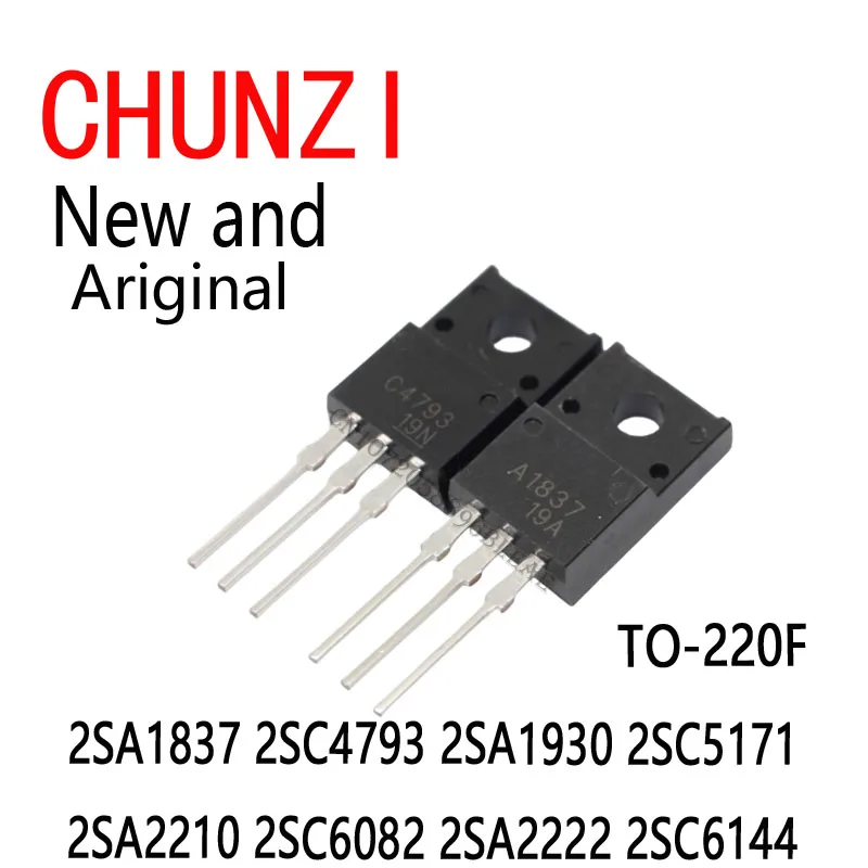 10Pairs(20pcs) New and Original TO-220F 2SA1837 2SC4793 2SA1930 2SC5171 2SA2210 2SC6082 2SA2222 2SC6144