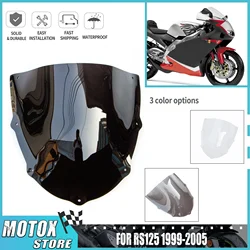 Black Motorcycle Fit For Aprilia RS125 Windshield 1999-2005 01 02 03 04 RS 125 Windscreen 2000 2001 2002 2003 2004 2005