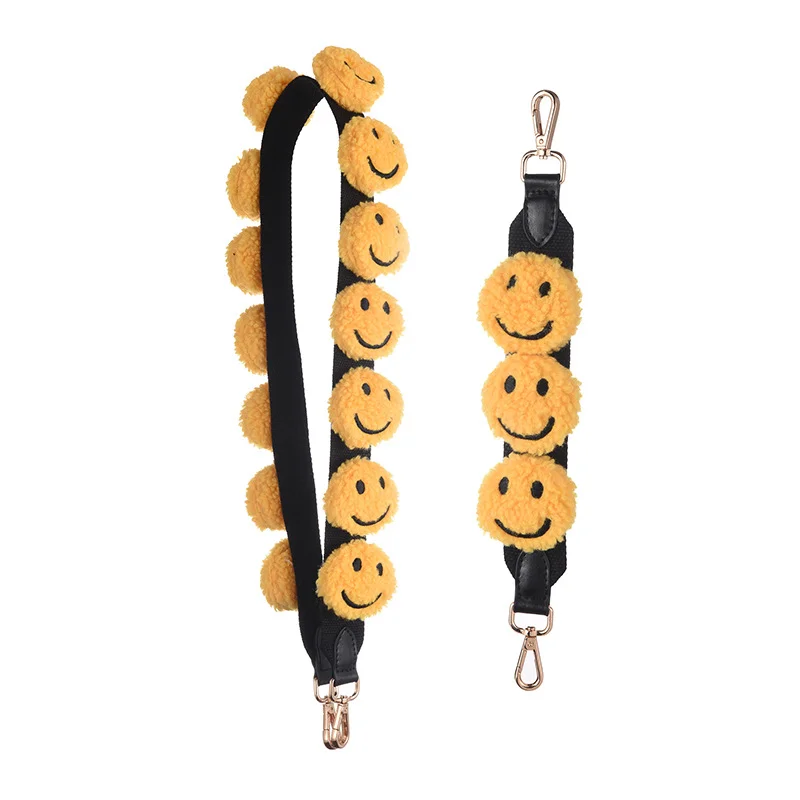 

35CM 105cm Shoulder Strap Smiley Face Handbags Replacement Crossbody Leather Wide Straps Bag Part & Accessories for Girls