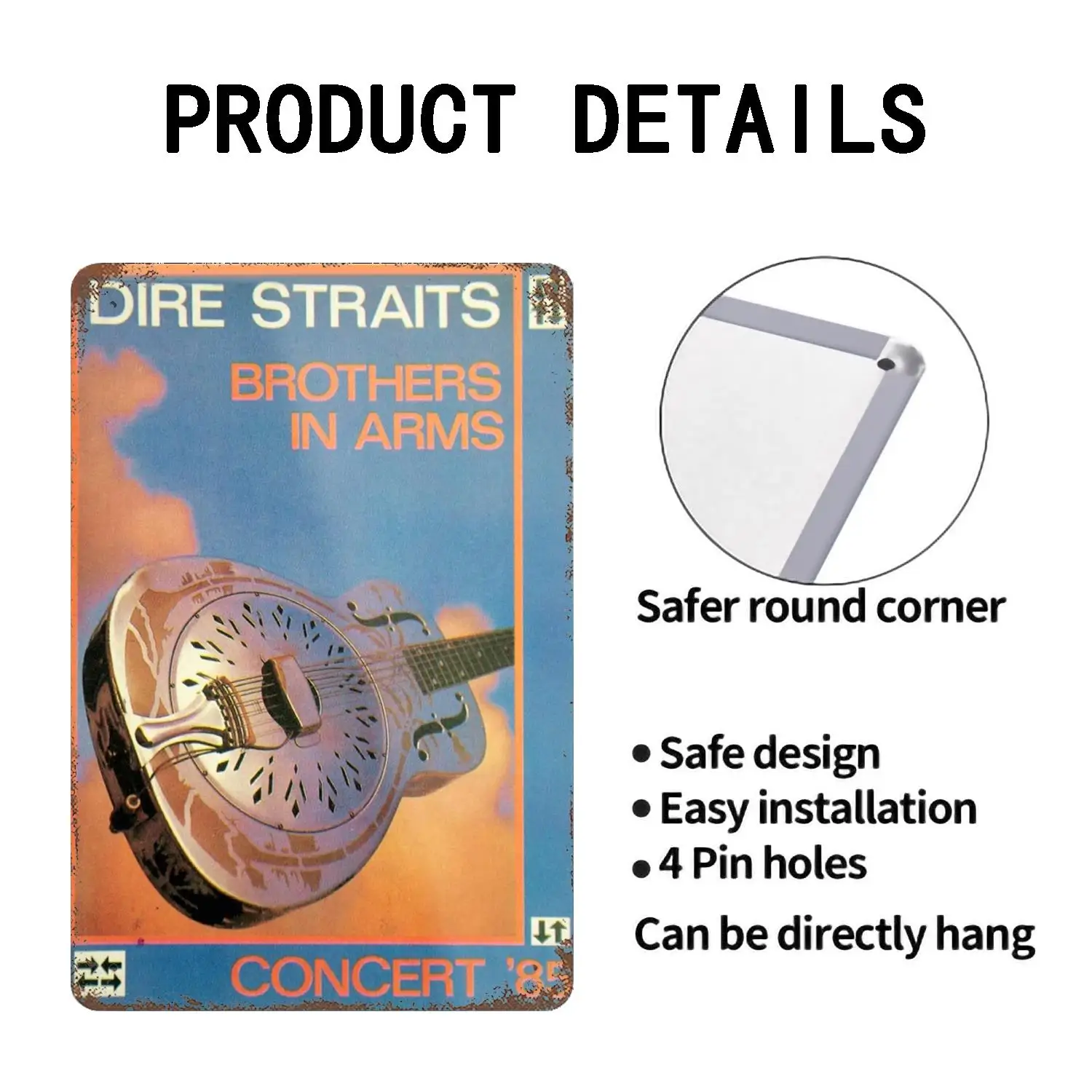 Dire Straits Bands metal Decor Poster Vintage Tin Sign Metal Sign Decorative Plaque for Pub Bar Man Cave Club Wall Decoration image 4