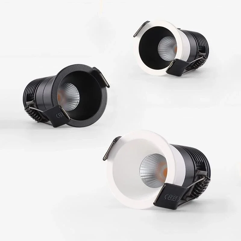 Dimmable Recessed Anti Glare COB LED Downlights 5W 7W  12W LED Ceiling Lamps LED Ceiling Spot Lights Indoor Lighting AC85-220V