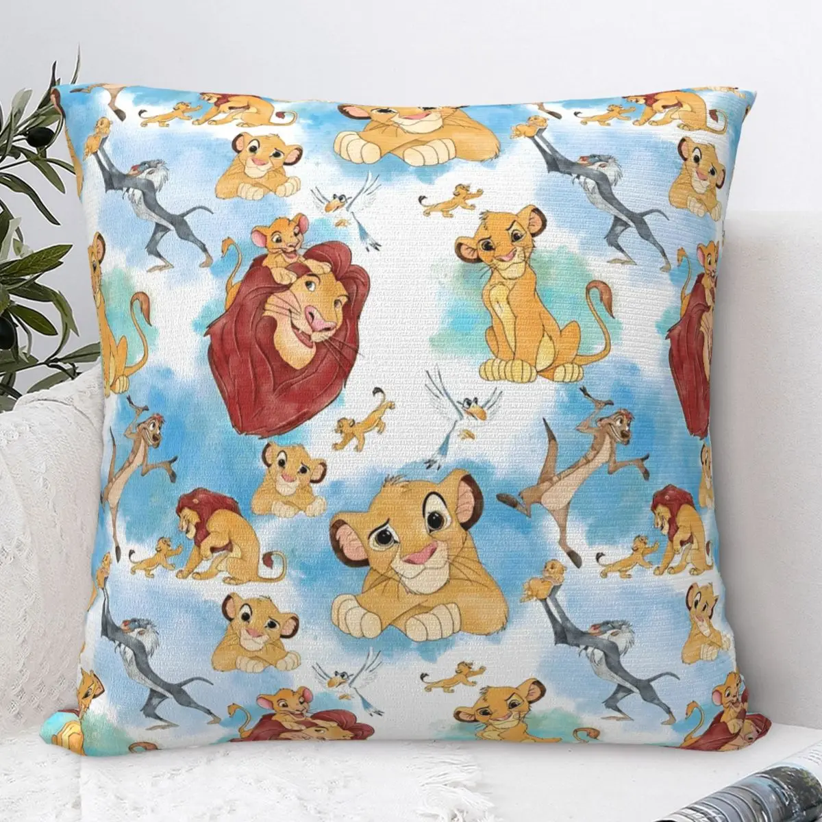 

The Lion King Pillow Cover Movie Soft Pillow Case Cushion Cover Vintage Design Pillowcases For Sofa Home Decoration