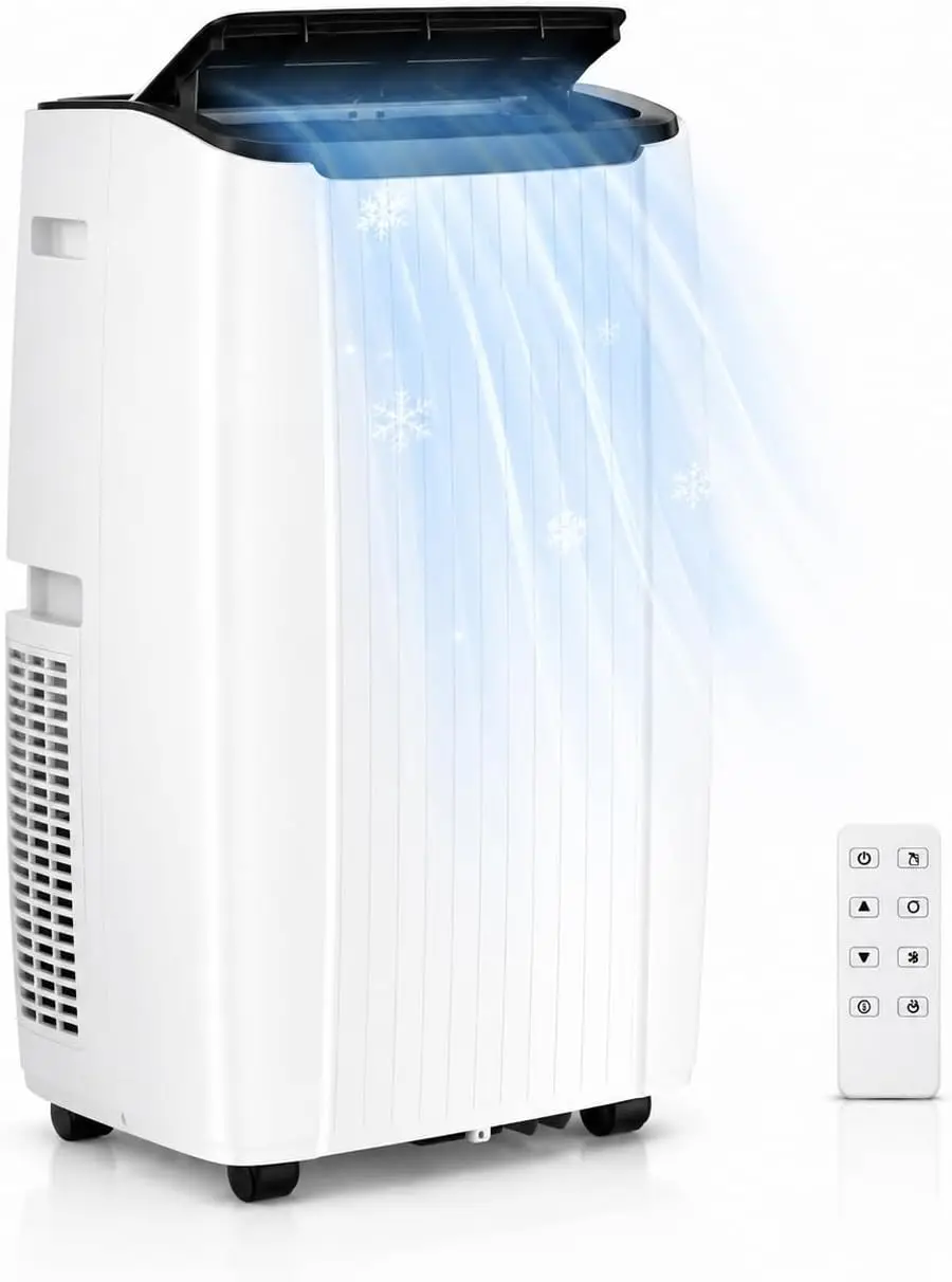 Portable Air Conditioner, Cools up to Rooms, AC Unit with Dehumidifier & Fan, Quiet Sleep Mode, Remote Control, 24H Timer, Windo