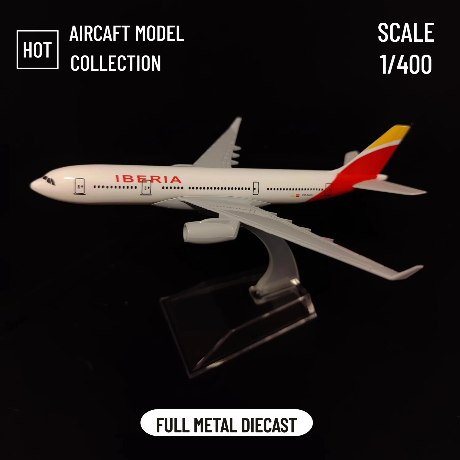 Scale 1:400 Metal Aircraft Replica Spain Iberia Airlines Boeing Airbus Diecast Model Aviation Miniature Art Decor Boy Toy