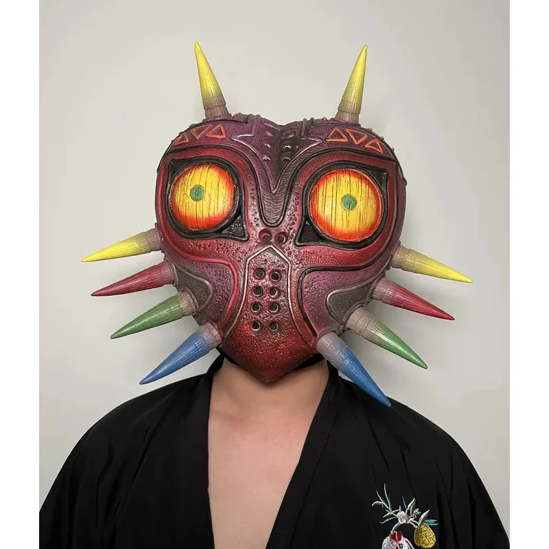 Majora's Mask of Zelda Scary Realistic Face Mask Halloween Cosplay Costume Prop for Adults Teens Game Party Mask