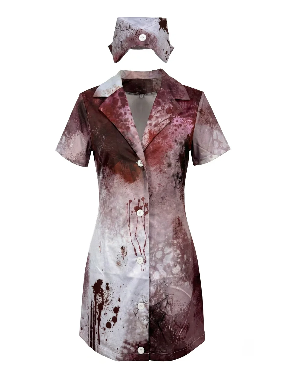Déguisement Infirmière Zombie Déchirée avec Coiffe – photo 12