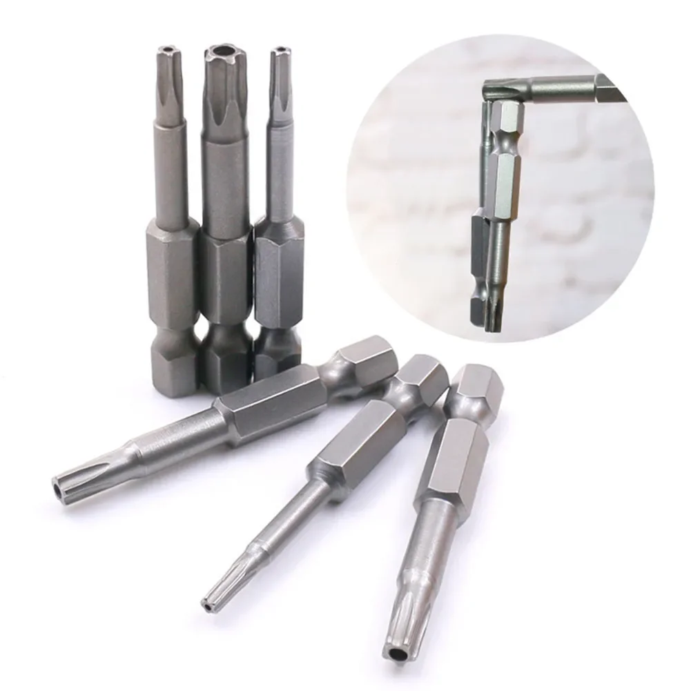 For Electronics Five-point Torx Bit Hex Shank Bit Multiple Torx Sizes Versatile Applications Abrasion Resistant Alloy Steel