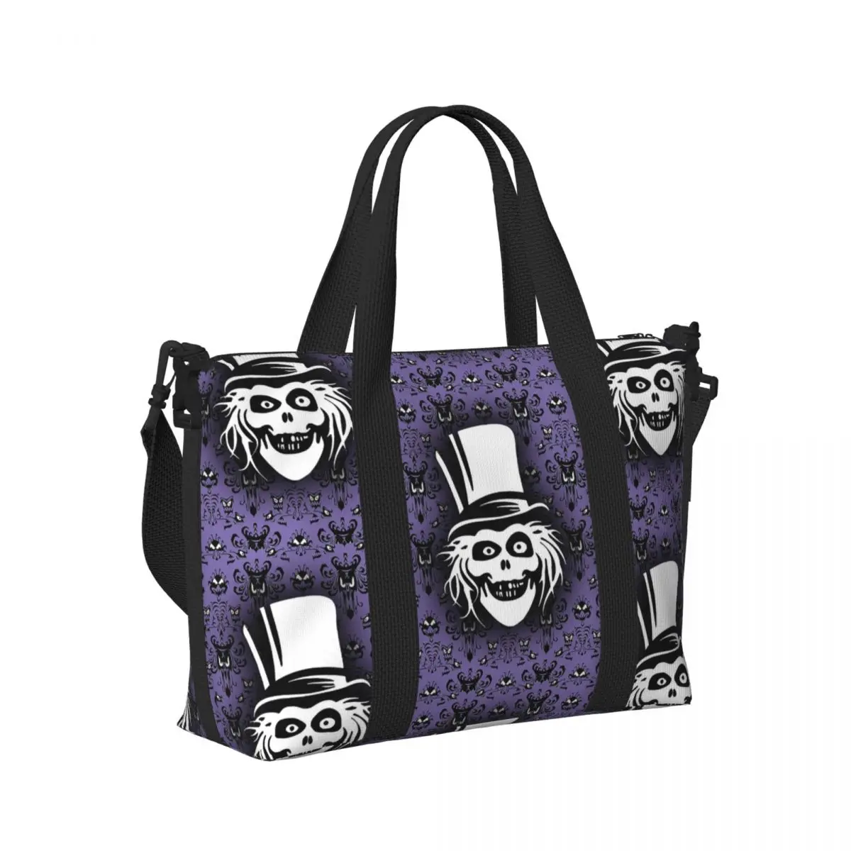 

Gothic Vampire Halloween Haunted Mansion Beach Travel Bag Large Capacity Tote Bags for Sport Women Shopping Duffle Shoulder Bag