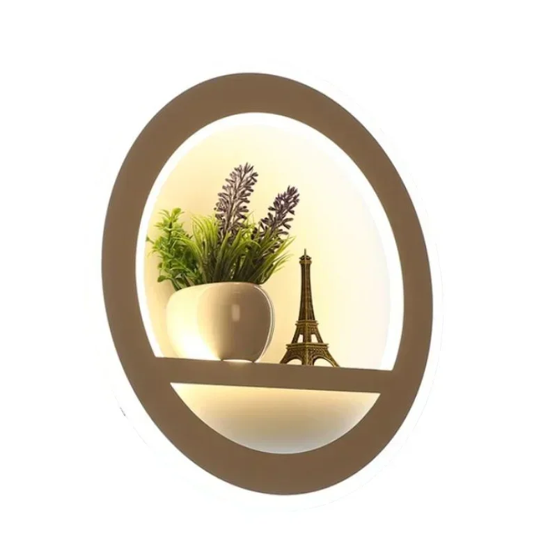 LED Wall Lamp Dimmable 2.4G Remote Control Modern Bedroom Living Room Decoration Lighting Wall Light With Flower And Tower 29W