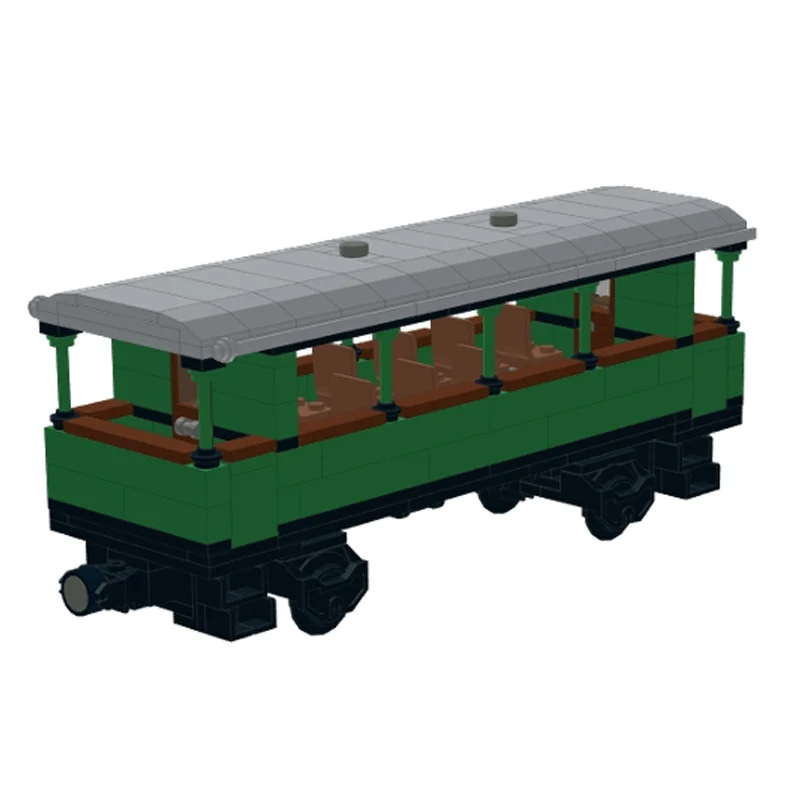 qwerr City Car Model MOC Building Bricks European Railway Freight Modular Technology Children Holiday Gifts Assemble Toys Suit